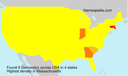 Surname Garniewicz in USA