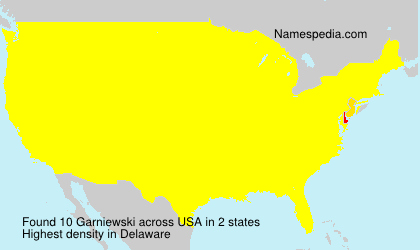 Surname Garniewski in USA