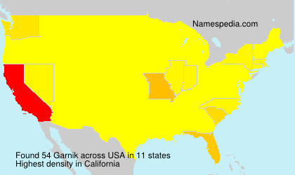 Surname Garnik in USA