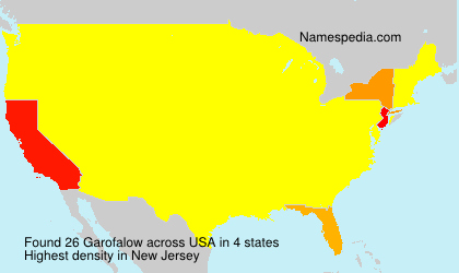Surname Garofalow in USA