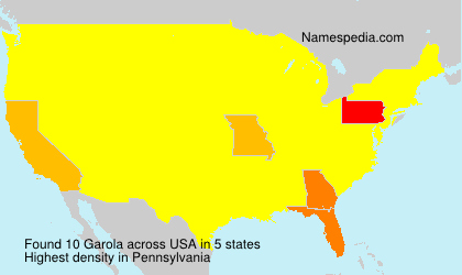 Surname Garola in USA