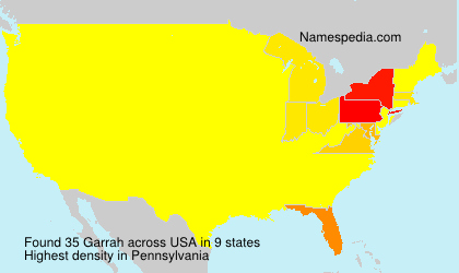 Surname Garrah in USA