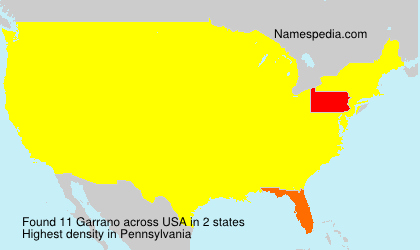 Surname Garrano in USA