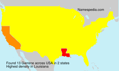 Surname Garrene in USA