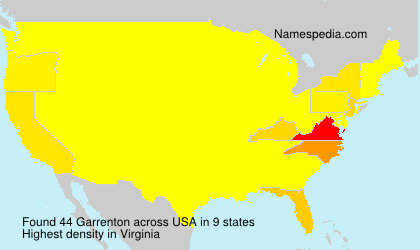 Surname Garrenton in USA