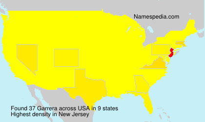 Surname Garrera in USA