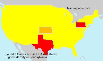 Surname Garres in USA