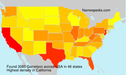 Surname Garretson in USA