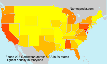 Surname Garrettson in USA