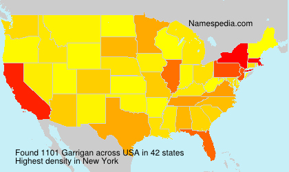 Surname Garrigan in USA
