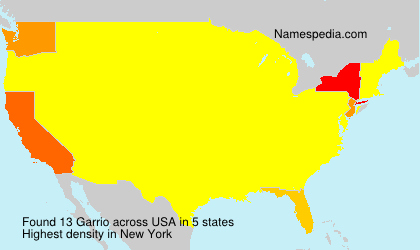 Surname Garrio in USA