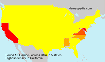 Surname Garriock in USA
