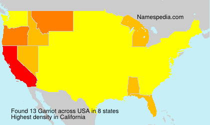 Surname Garriot in USA