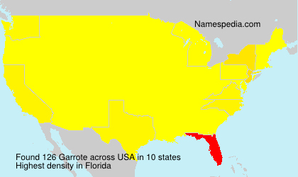 Surname Garrote in USA