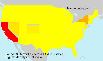 Surname Garrovillas in USA