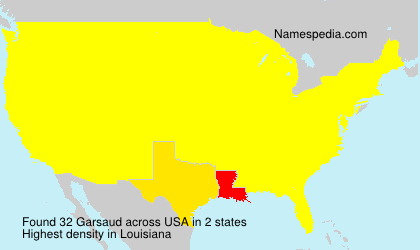 Surname Garsaud in USA