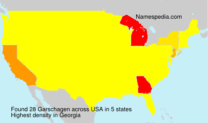 Surname Garschagen in USA