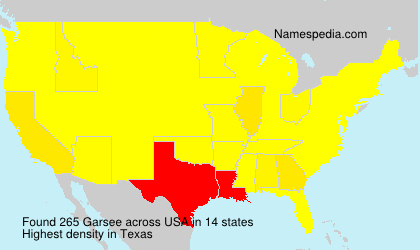 Surname Garsee in USA