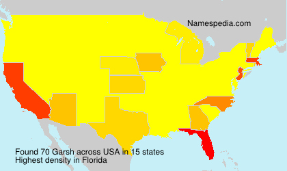 Surname Garsh in USA