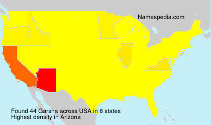 Surname Garsha in USA