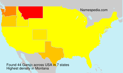 Surname Garsjo in USA
