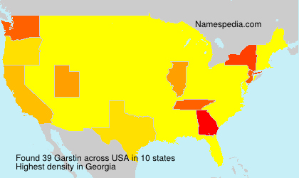 Surname Garstin in USA