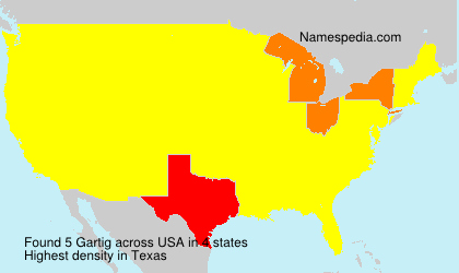 Surname Gartig in USA