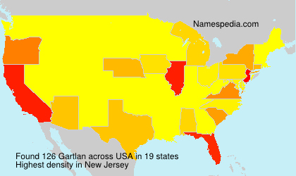 Surname Gartlan in USA