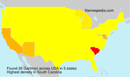 Surname Gartmon in USA