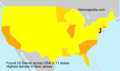 Surname Garval in USA