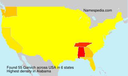 Surname Garvich in USA