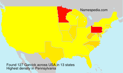 Surname Garvick in USA