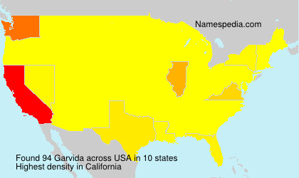 Surname Garvida in USA