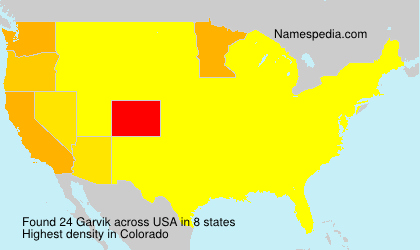 Surname Garvik in USA