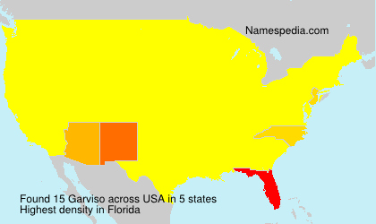 Surname Garviso in USA