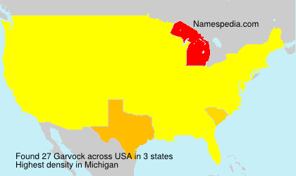 Surname Garvock in USA