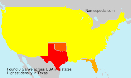 Surname Garwe in USA