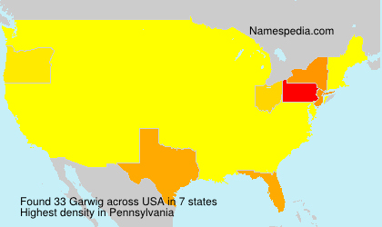 Surname Garwig in USA