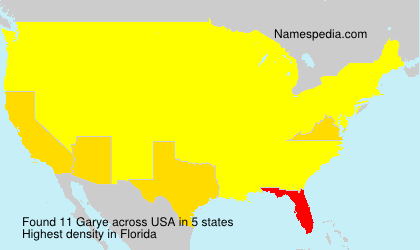 Surname Garye in USA