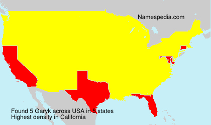Surname Garyk in USA