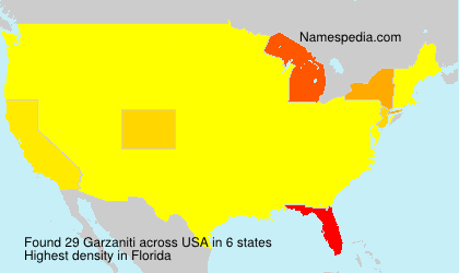 Surname Garzaniti in USA