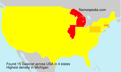 Surname Gasiciel in USA