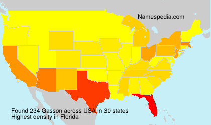 Surname Gasson in USA