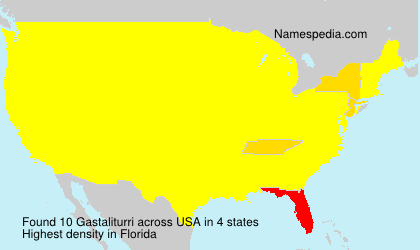 Surname Gastaliturri in USA