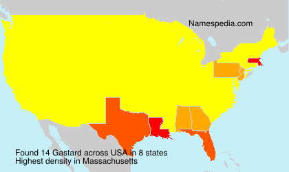 Surname Gastard in USA