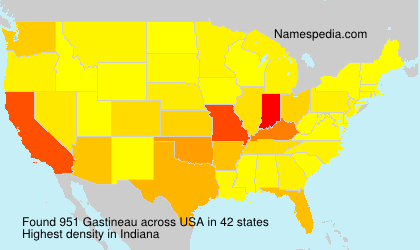Surname Gastineau in USA