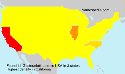Surname Gastouniotis in USA