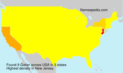 Surname Gatier in USA