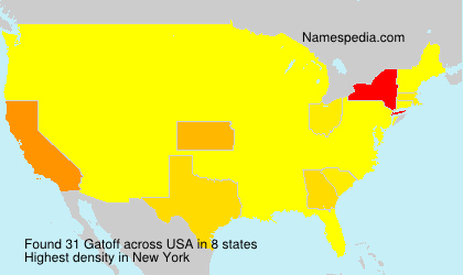 Surname Gatoff in USA