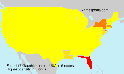 Surname Gauchier in USA